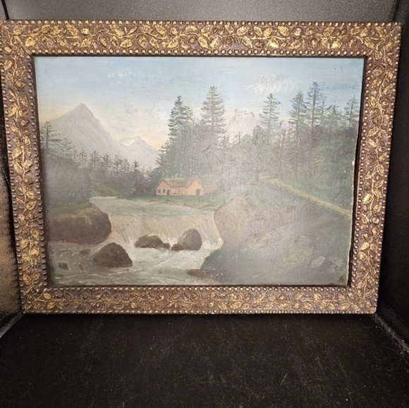 Vintage/antique landscape oil painting - Picture 3 of 13